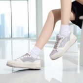 李宁天迹soft经典 日常透气运动鞋 休闲防滑轻低帮厚底板鞋 女休闲鞋