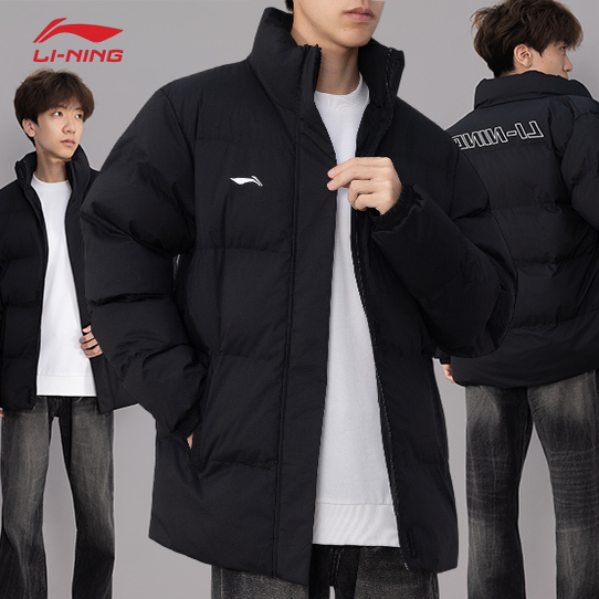 李宁男款休闲棉服2025冬季新款正品立领保暖舒适防风时尚运动上衣