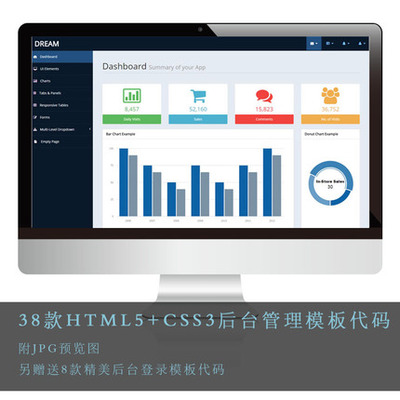 自适应后台管理模板html页面 响应式bootstrap网站后台管理模板