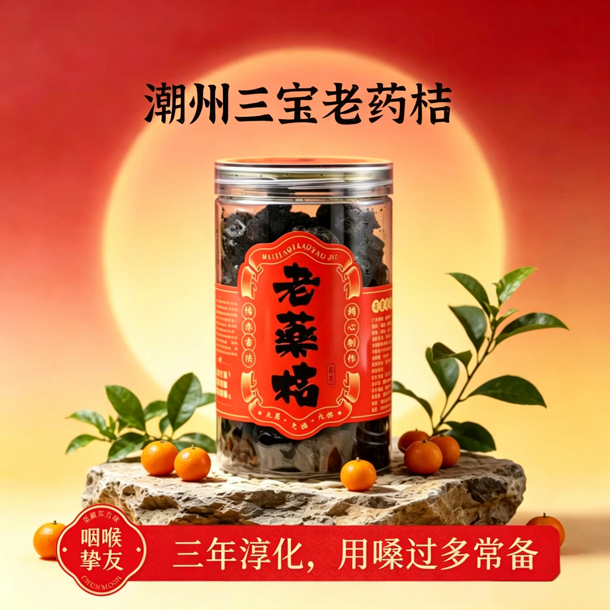 陈年老药桔正宗潮州三宝特产泡水陈皮金橘佛手老香橼果干养声清润