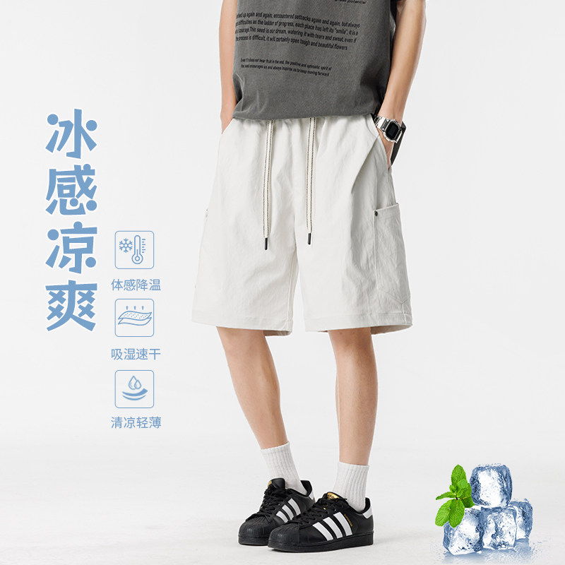 铆钉拼接潮牌工装短裤男五分裤美式宽松休闲中裤A155-WD209-TP36,男装牛仔裤,电商A155-1