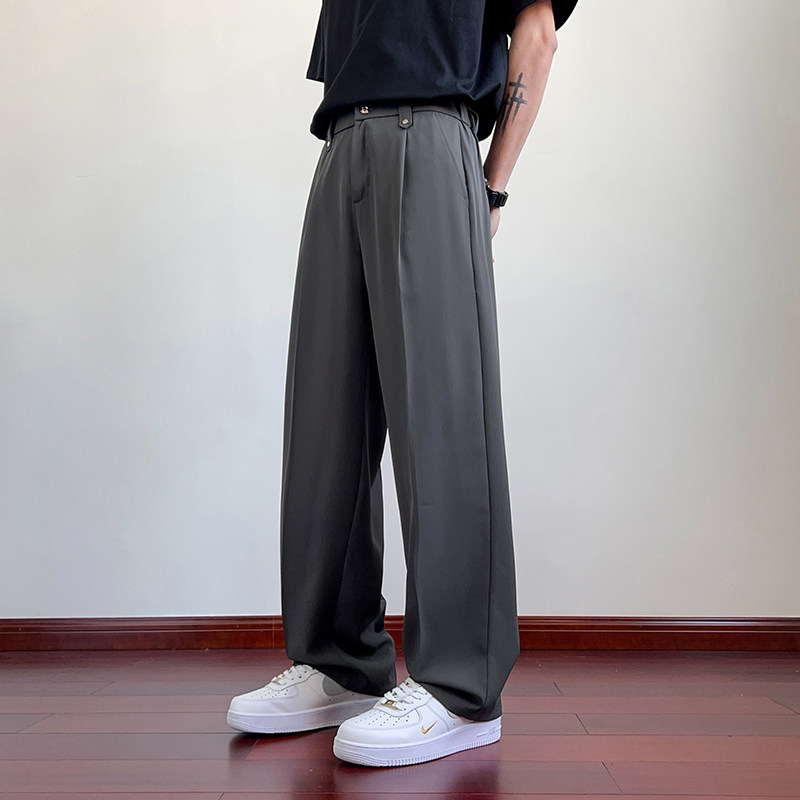 男士冰丝长裤夏季速干弹力宽松凉感休闲西装裤 A155-JYFK202-TP46图片