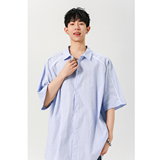 美式潮牌梭织衬衫男2025夏季宽松版型短袖上衣潮A155-KLC01-TP41，男装T恤，电商A155-1