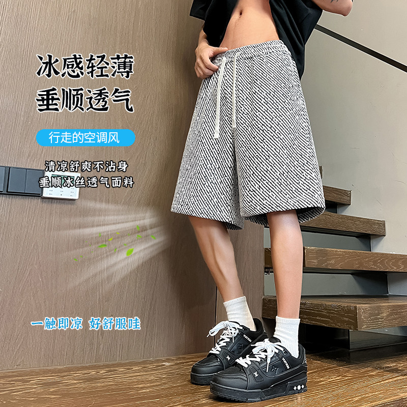 满天星短裤男潮宽松五分裤夏季薄款休闲运动中裤A155-WD201-TP35,男装牛仔裤,电商A155-1