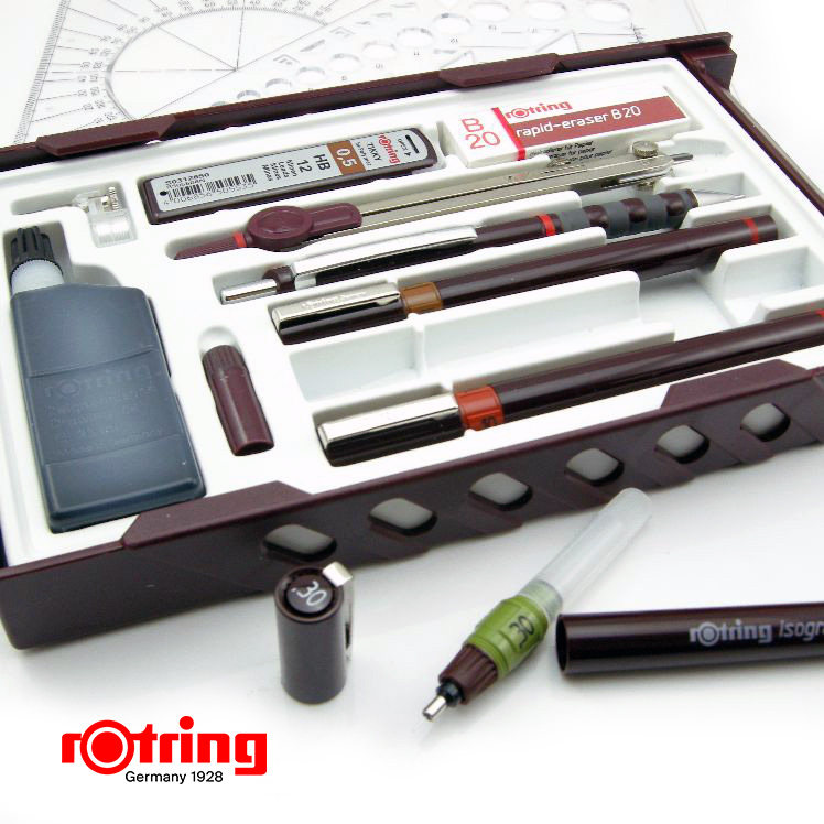 德国rotring红环套装建筑针管笔