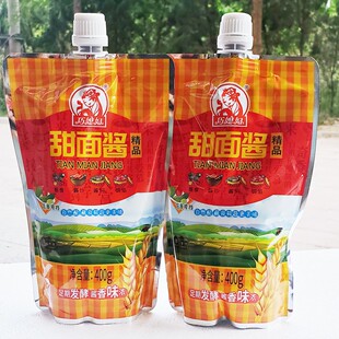 山东巧媳妇甜面酱老牌子400克家用煎饼烤鸭拌面袋装炸酱面用
