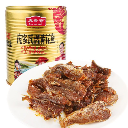 庞香斋庞家瓦罐黄花鱼即食海鲜微辣香酥零食下饭菜方便食品
