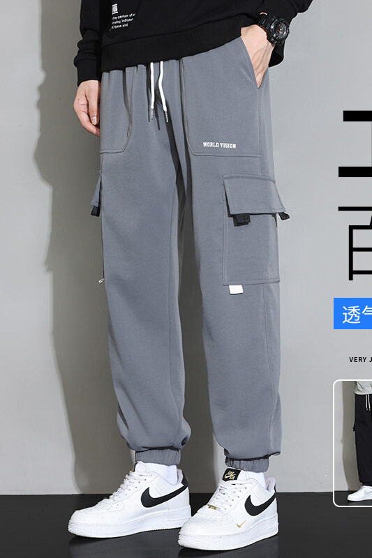 2024春季男士工装裤子青少年宽松大码运动休闲裤A155-DDK15-TP42,男装休闲裤,电商A155