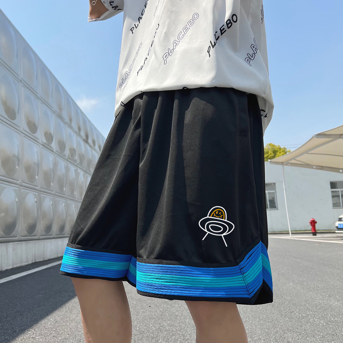 2024夏季冰丝短裤男士五分裤宽松大码港风休闲速干A155-K2308-P25,男装休闲裤,电商A155