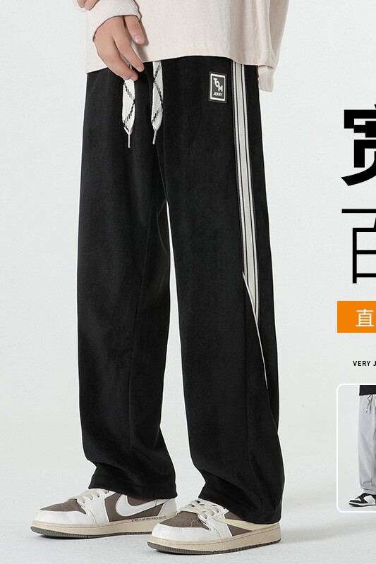 灯芯绒卫裤男裤宽松直筒vibe拖地春秋款休闲长裤A155-DDK27-TP47,男装休闲裤,电商A155