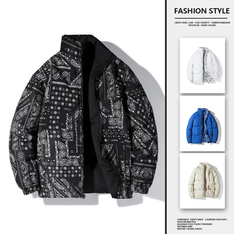 冬季加绒棉衣男加厚保暖外套休闲棉服时尚双面穿 A155-YZM01-TP66图片