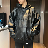 抖音品质2024年秋季新款美式复古皮衣外套PU皮夹克A155-PY01-TP60，男装夹克，电商A155