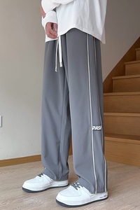 休闲裤男秋冬季潮牌hiphop宽松直筒阔腿运动长裤 A155-DDK07-TP42图片