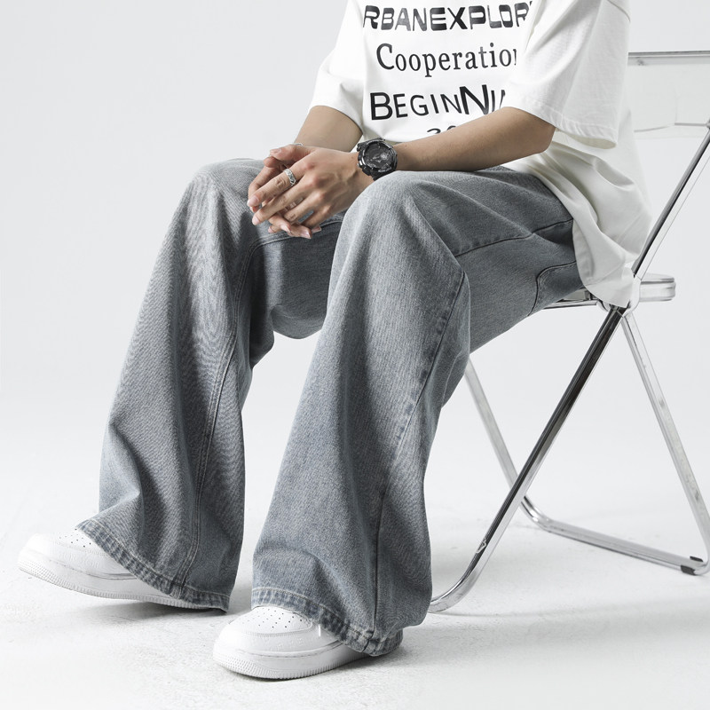 直播高品质牛仔裤男春季宽松韩版潮流复古直筒裤子A155-QK29-TP55,男装牛仔裤,电商A155