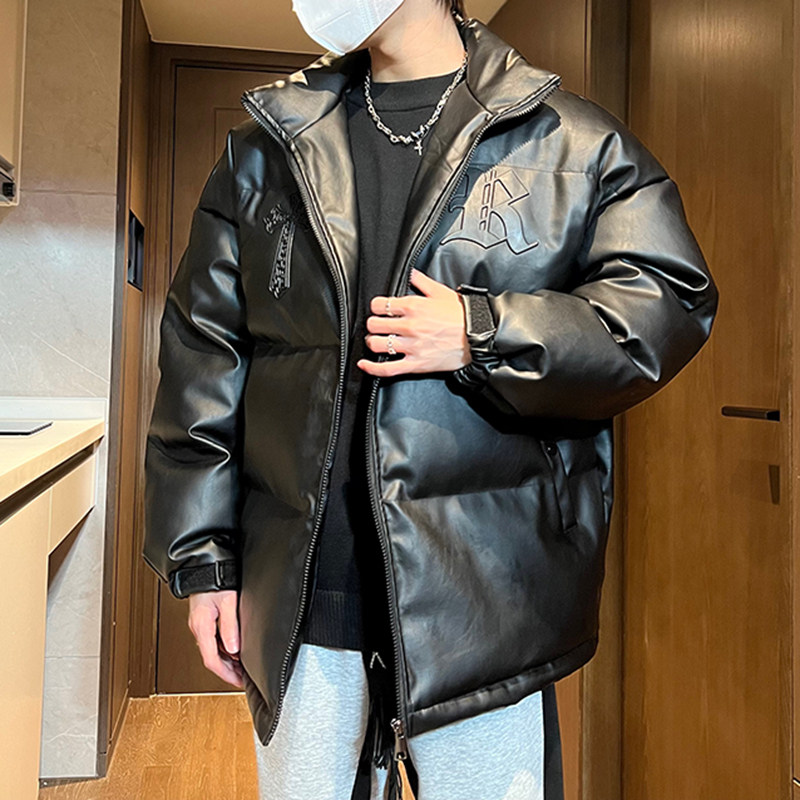 情侣款pu皮棉衣男士棉服外套男生棉袄面包服加厚A155-MY777-TP90,男装棉衣,电商A155