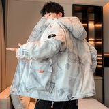 NASA联名90白鸭绒羽绒服男90绒提花羽绒外套潮A155-BBYR02-TP207，男装羽绒服，电商A155