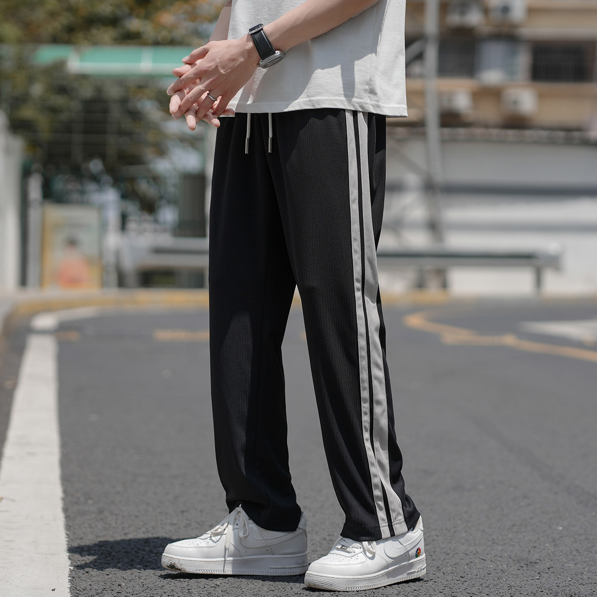 2024夏季新款男士长裤高街潮男透气轻便运动裤子A155-K23066-TP33图片