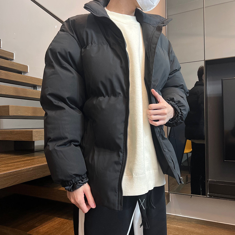 2023冬季棉服男宽松大码港风休闲纯色棉衣外套潮 A110-MM03-TP40图片