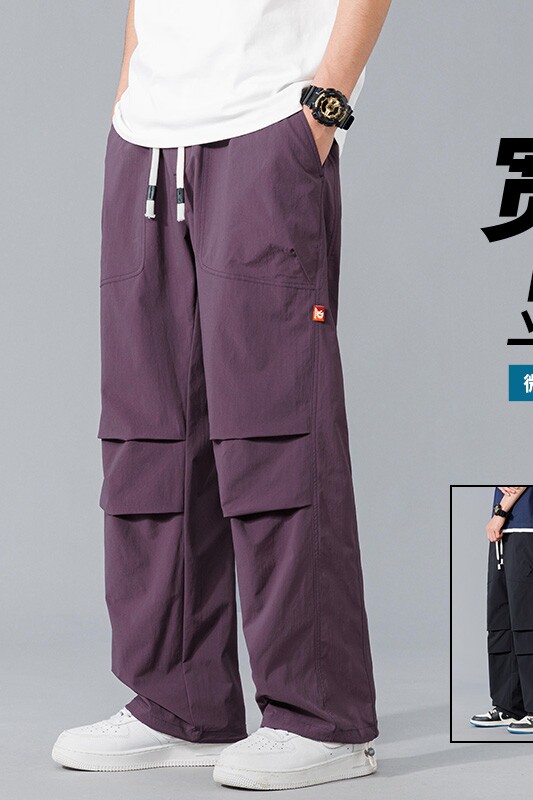 2024春季男工装裤宽松大码直筒裤青年休闲运动裤子A155-TK03-TP52,男装休闲裤,电商A155