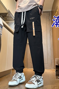 2024春季工装裤男宽松大码哈伦裤潮流束脚运动裤子A155-TK09-TP43图片