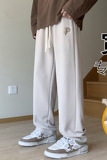 男裤子潮流宽松垂感运动裤休闲直筒拖地男长裤潮A155-DDK02-TP38，男装休闲裤，电商A155