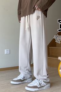 男裤子潮流宽松垂感运动裤休闲直筒拖地男长裤潮 A155-DDK02-TP38图片