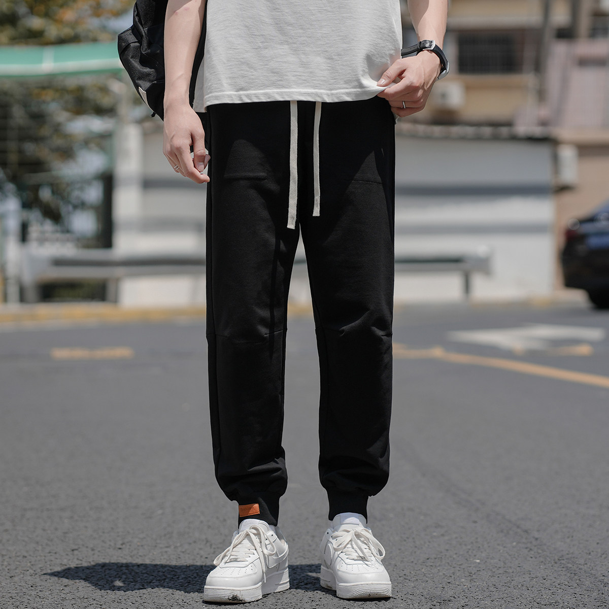 2024夏季新款男士长裤高街潮男透气轻便运动裤子A155-K23060-TP40,男装休闲裤,电商A155