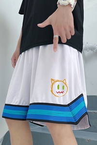 2024夏冰丝短裤男士五分裤港风大码潮流直筒裤速干A155-K2323-P25图片