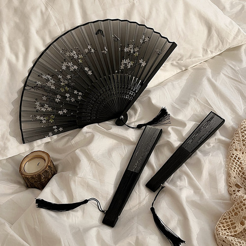 古风小扇子折扇中国风流苏小竹扇
