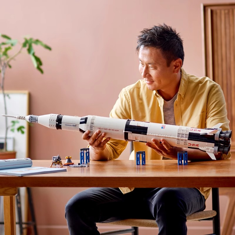 航天阿波罗土星五号太空火箭高难度巨大型拼装益智积木玩具男孩子