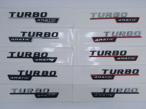 适用于奔驰TURBO AMG 4MATIC叶子板侧标车标车贴标志改装