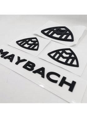 适用于奔驰迈巴赫S450 S560 S650 S680L黑色车标AMG标S63L贴标