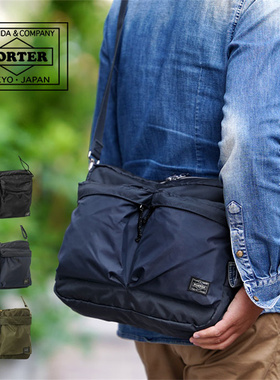 日本代购 PORTER /吉田FORCE通勤大容量尼龙单肩斜挎包855-07415