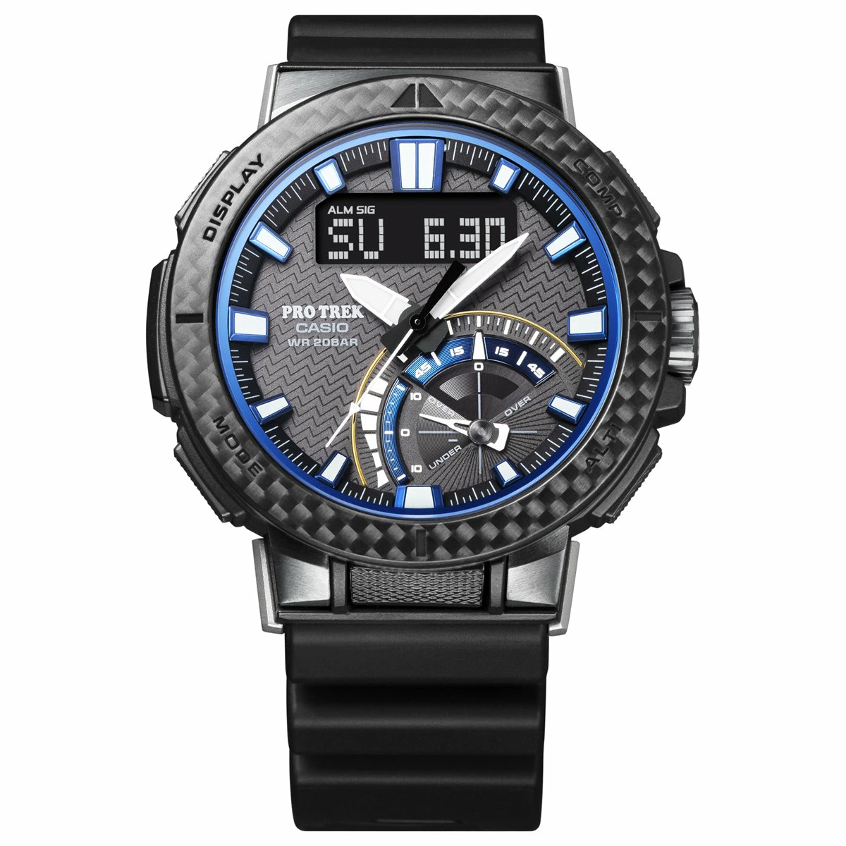 卡西欧碳纤维钛合金光能电波男表