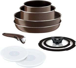 日本原装T-fal特福Tefal红点4层套锅平底煎炒少油烟燃气灶不粘锅