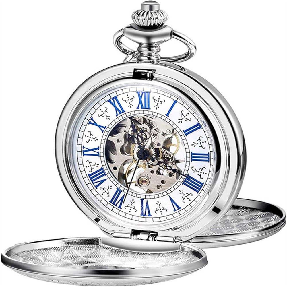 日本代购 TREEWETO怀表吊坠手表复古罗马数字创意礼物半猎人怀表