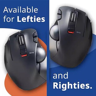 日本 ELECOM/宜丽客鼠标轨迹球无线有线 左手鼠标 M-XT4DRBK