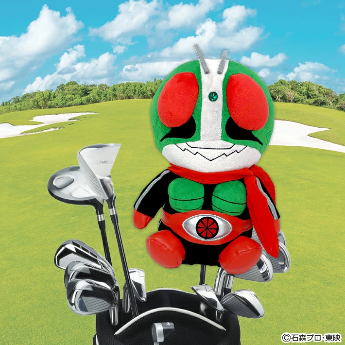 日本直送假面骑士高尔夫球杆保护套木杆套一号/二号木杆头套460cc