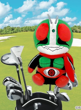 日本直送假面骑士高尔夫球杆保护套木杆套一号/二号木杆头套460cc