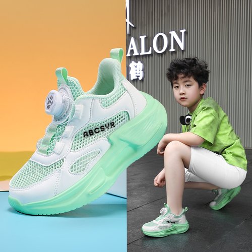 CEO ABC男童鞋子夏季新款透气镂空单网鞋儿童男孩轻便软底运动鞋
