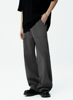 RULE BY ME 美式纯棉高级感cleanfit工装裤男女宽松直筒休闲长裤