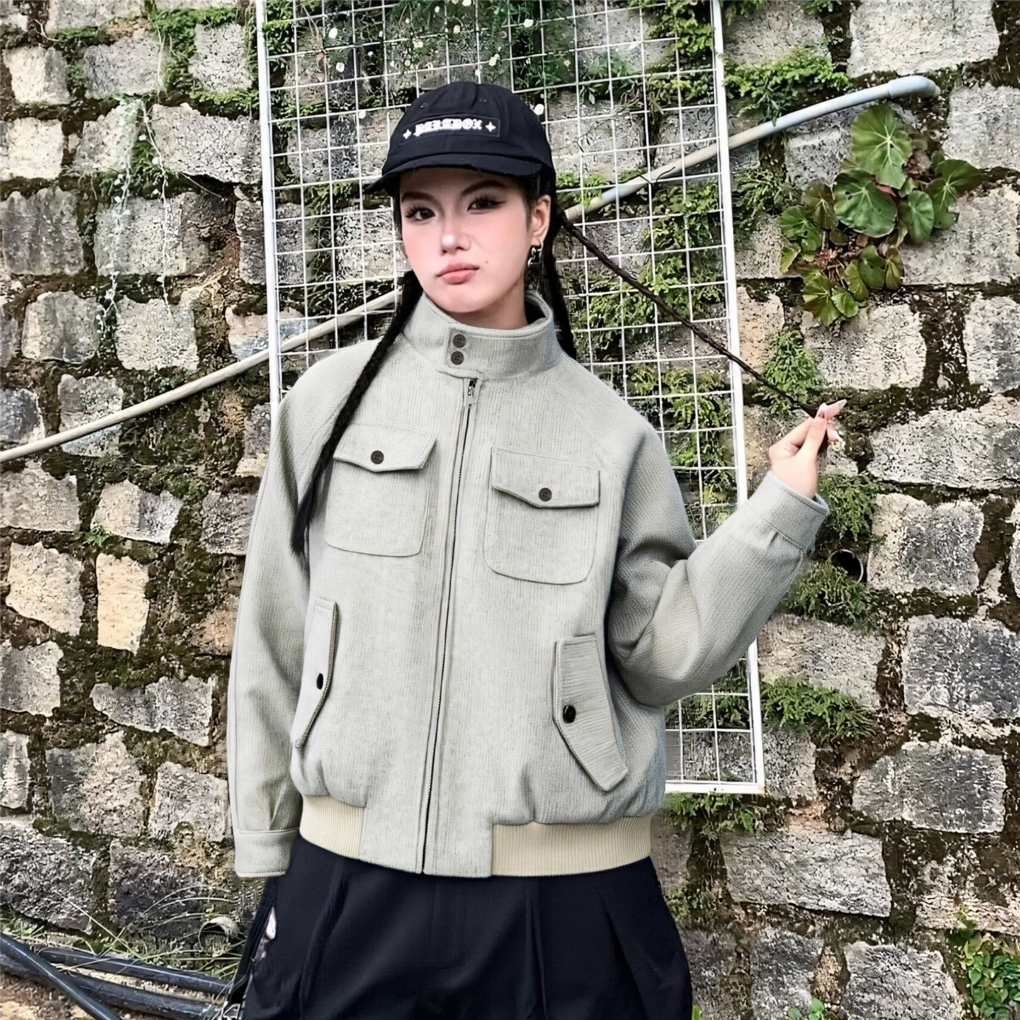 RULEBYME轻奢肌理感立领夹克