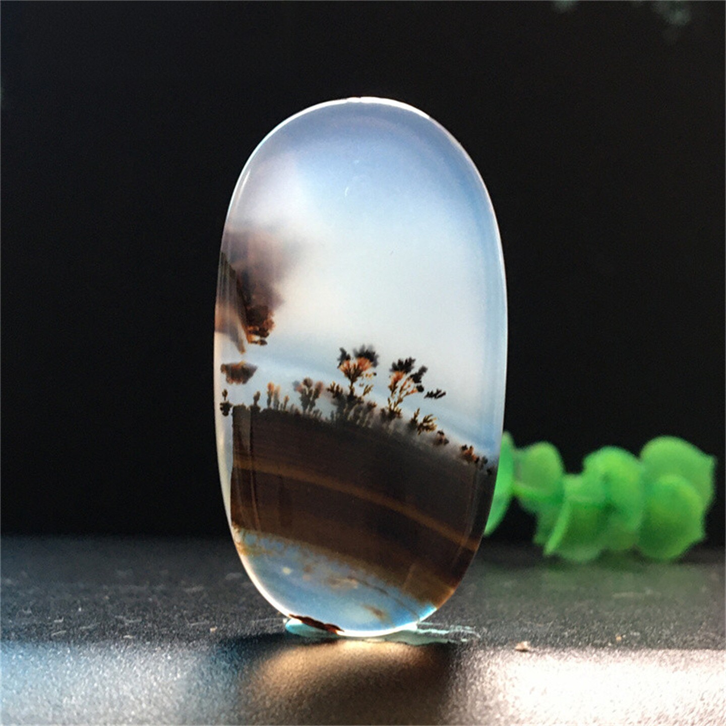 马料海洋玉髓大吊坠方牌风景奇石草花玛瑙摆件一景一物精品像形M3