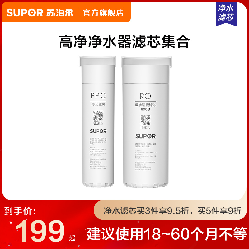 【厂发】苏泊尔MR400/MR600/MR800/MR1000 PPC复合RO反渗透滤芯