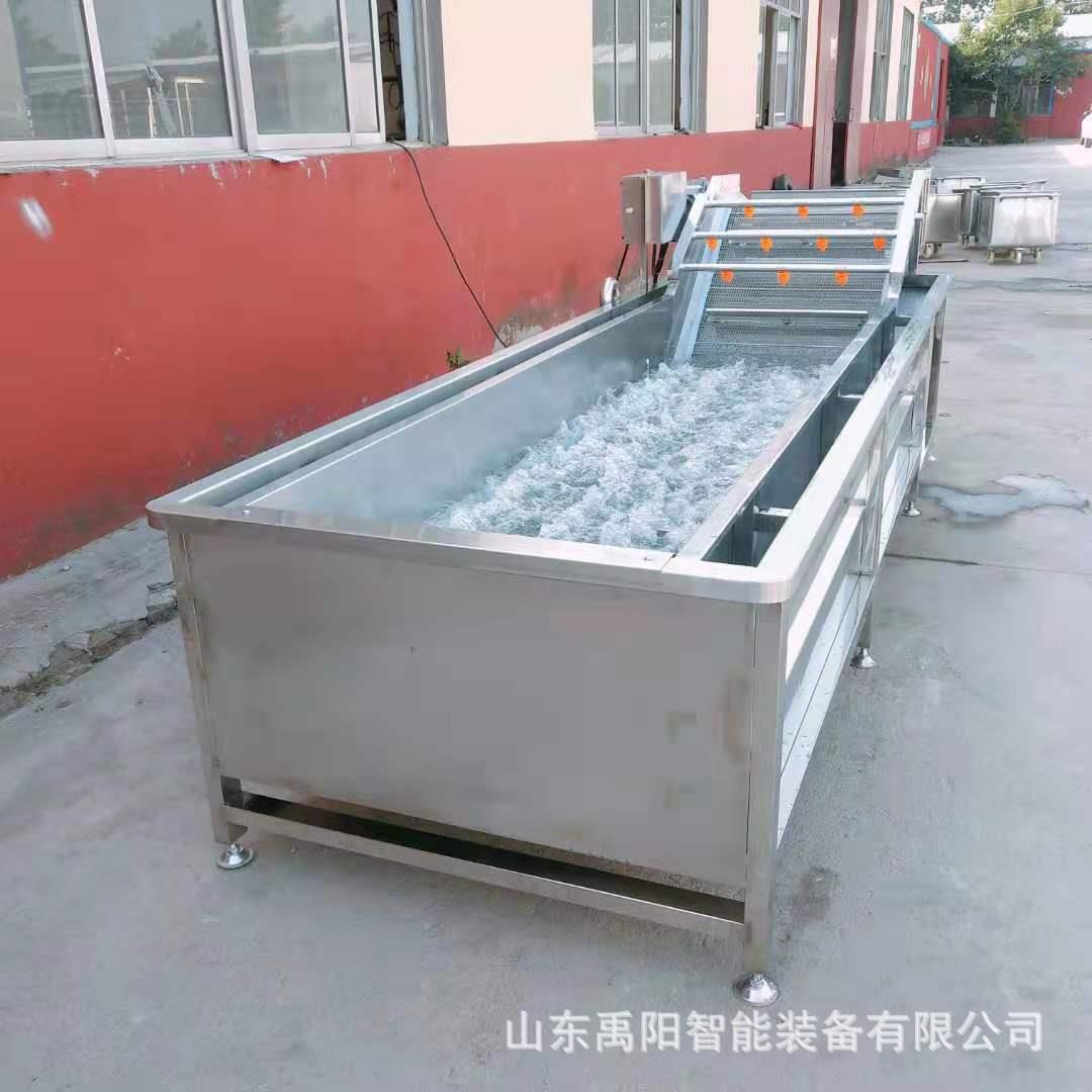 04不锈钢气泡清洗机 全自水果设蔬菜清3洗流水线 预动制菜yyfgj01