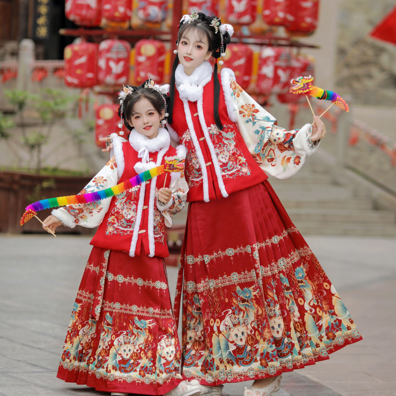 汉尚豪依2023毛呢祥龙迎春拜年服