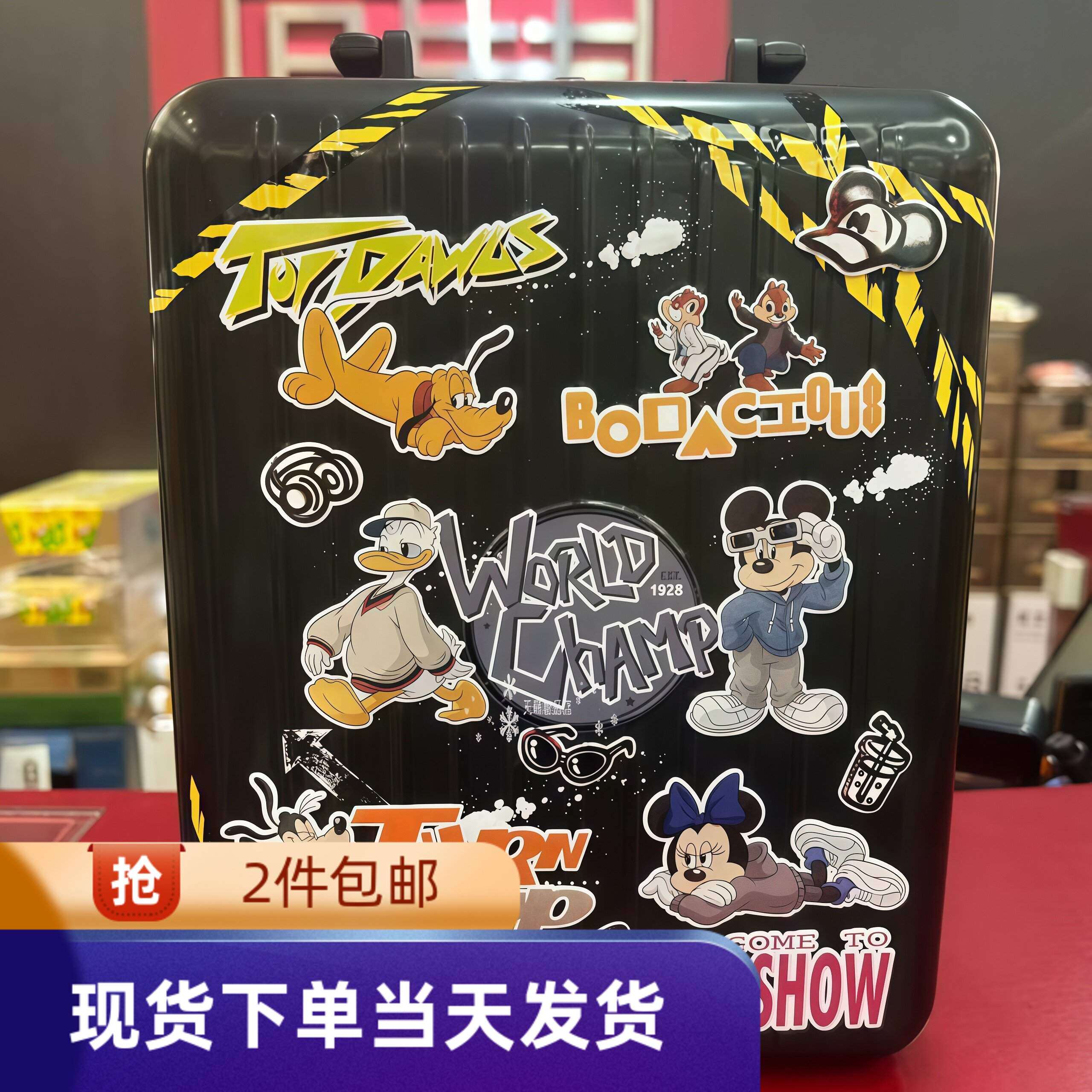 香港代购迪士尼米奇兴友系列行李箱什锦小食礼作盒特产糕点心送礼
