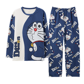 胖大童睡衣男纯棉春秋季 卡通青少年高中生学生家居服套装 薄款 长袖
