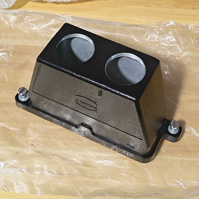 HARTING连接器19400240433黑色壳M40双孔HAN-24HPR-TEH-2M40浩亭