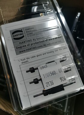 HARTING连接器09451001560网线HAN-3A-RJ45网路10G-cat6类8PIDC